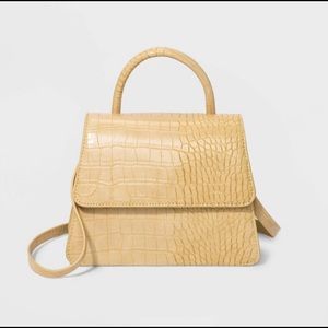 Alligator print mini top handle  Yellow Bag Crossbody A new Day